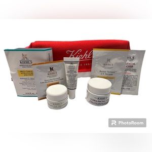 Kiehl’s Skincare Bundle with 6 products and a cosmetic case